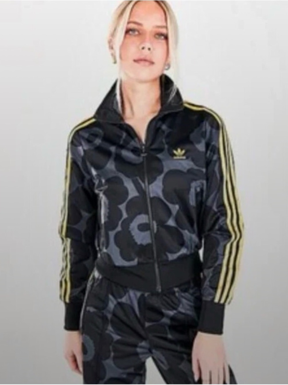 adidas Black & Yellow Floral Track Jacket (sealed in packaging)